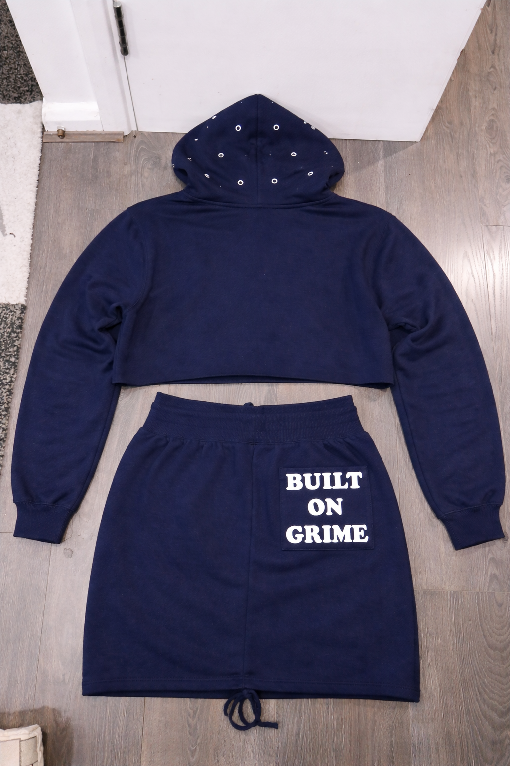 Built on Grime - Womens crop hoodie & skirt co-ord