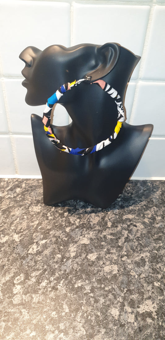 Custom African Print Hoop Earrings 3