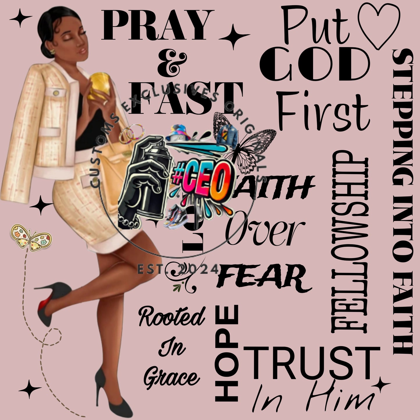 Pray & Fast – Commercial Use - Tumbler, Mug, Cap Designs (Instant Digital Download) - PNG
