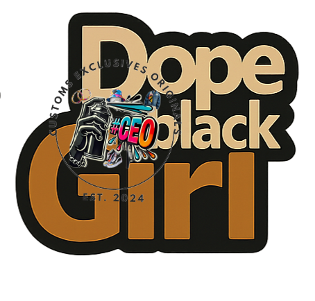 Dope black girl icon - Commercial Use - Tumbler, Mug, Cap Designs (Instant Digital Download) - PNG
