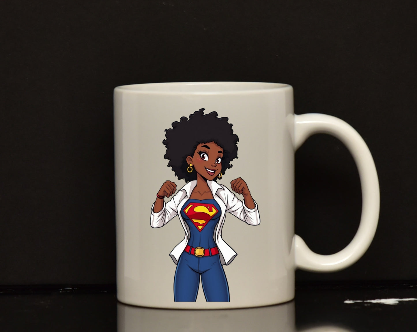 Black Superwoman mug