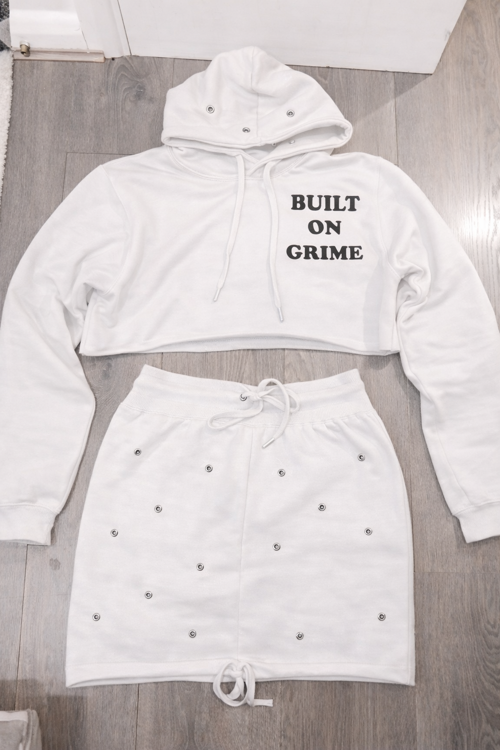 Built on Grime - Womens crop hoodie & skirt co-ord