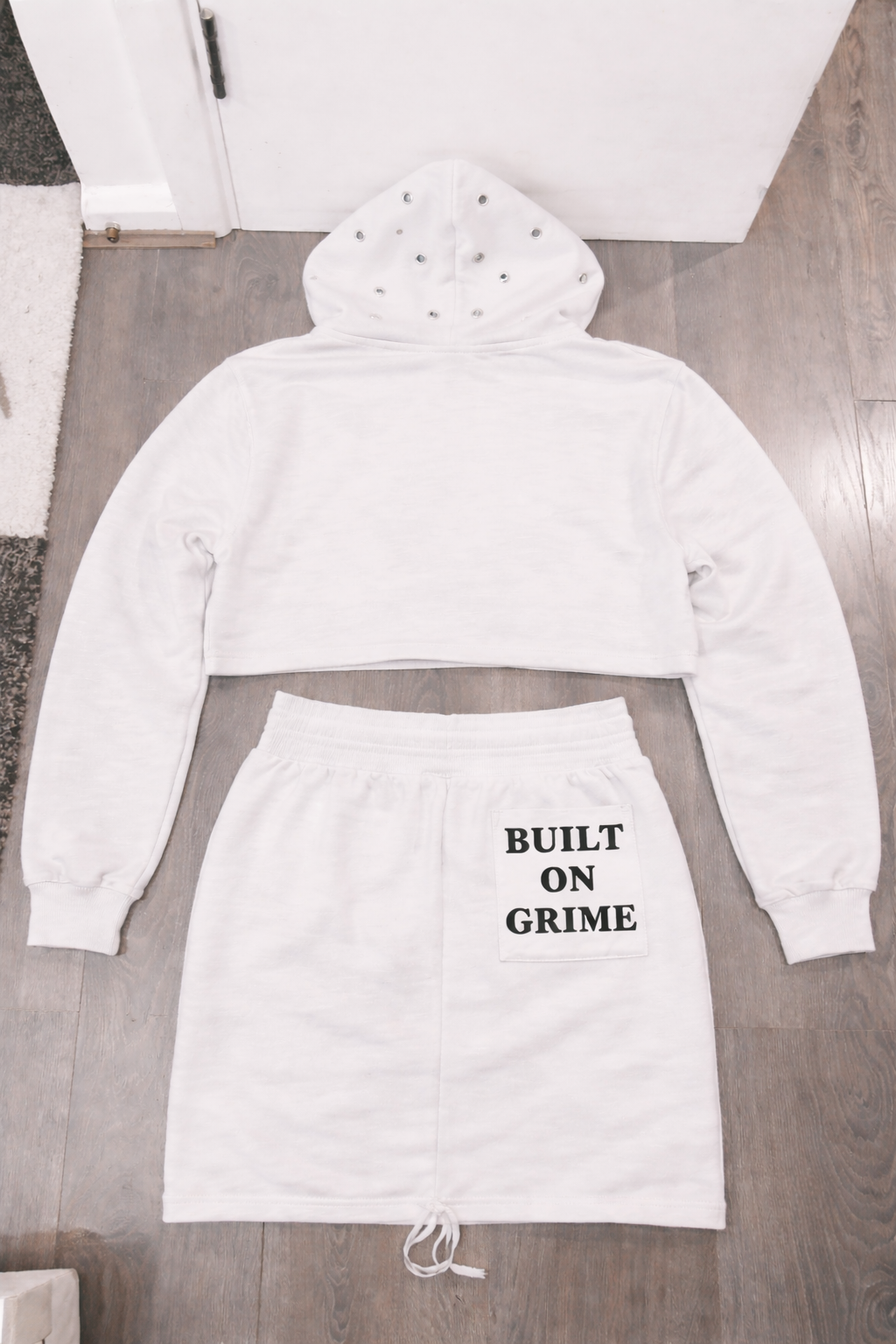 Built on Grime - Womens crop hoodie & skirt co-ord