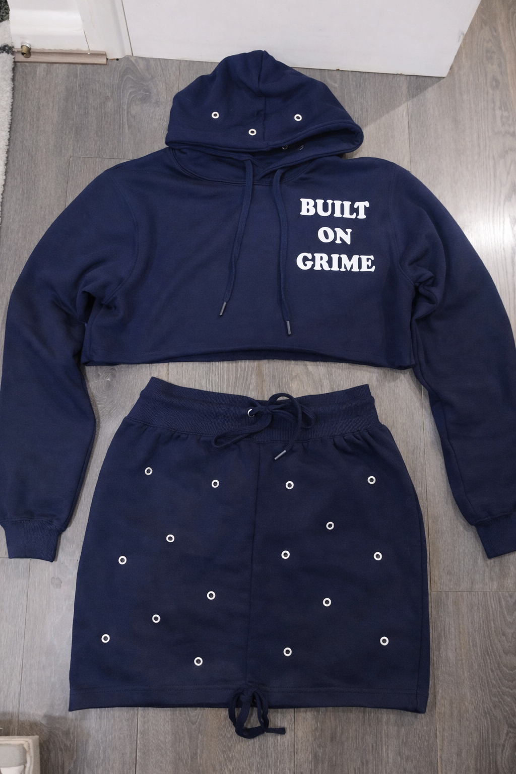 Built on Grime - Womens crop hoodie & skirt co-ord