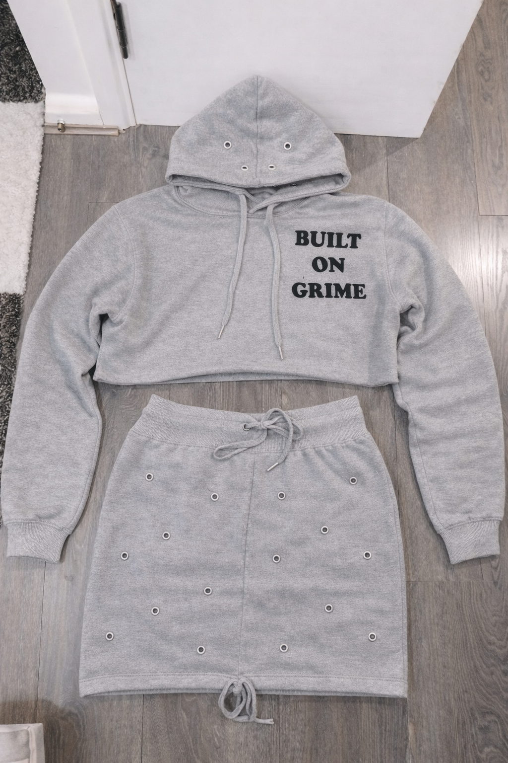 Built on Grime - Womens crop hoodie & skirt co-ord