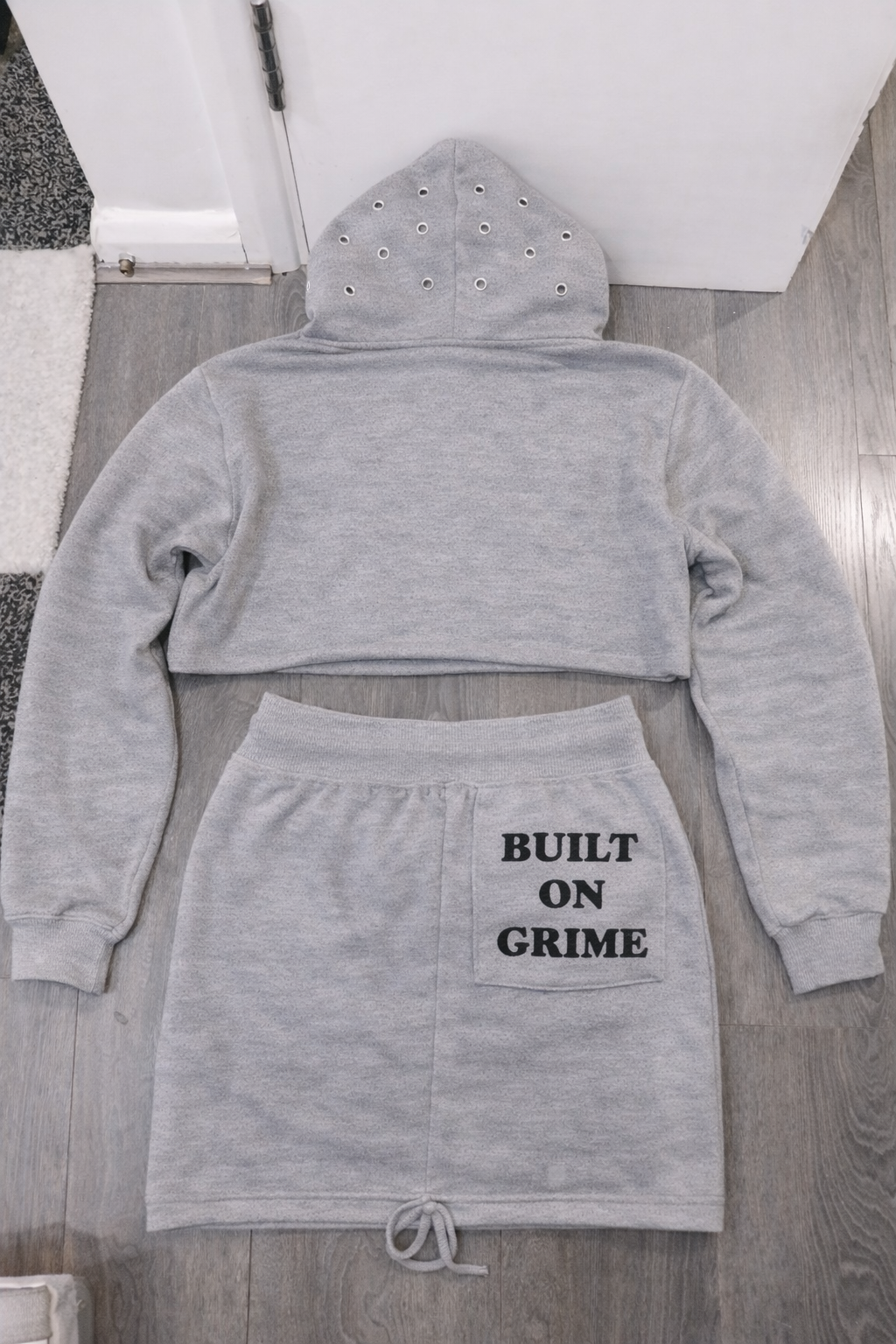 Built on Grime - Womens crop hoodie & skirt co-ord