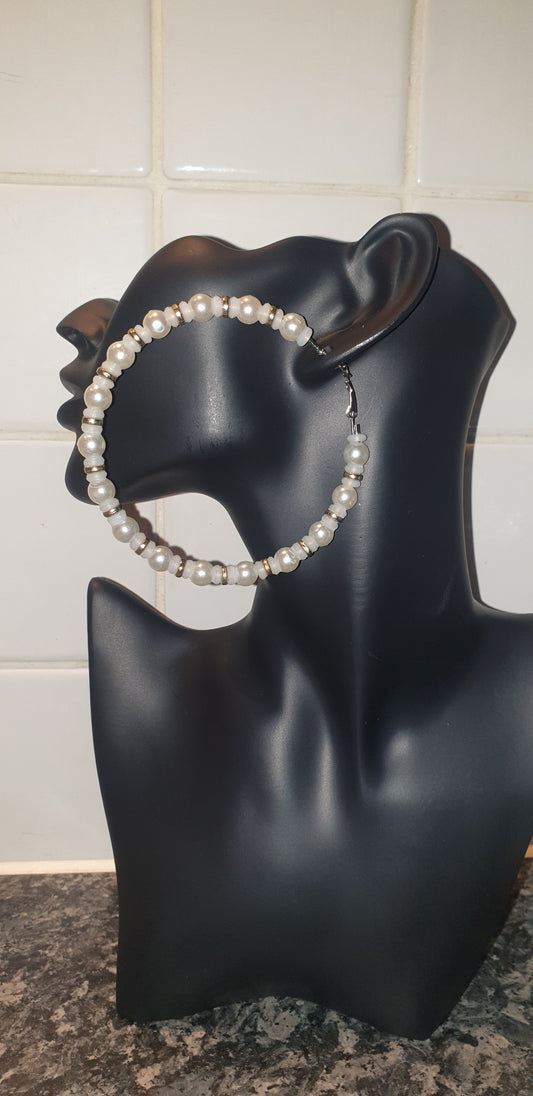 Pearl Hoop Earrings