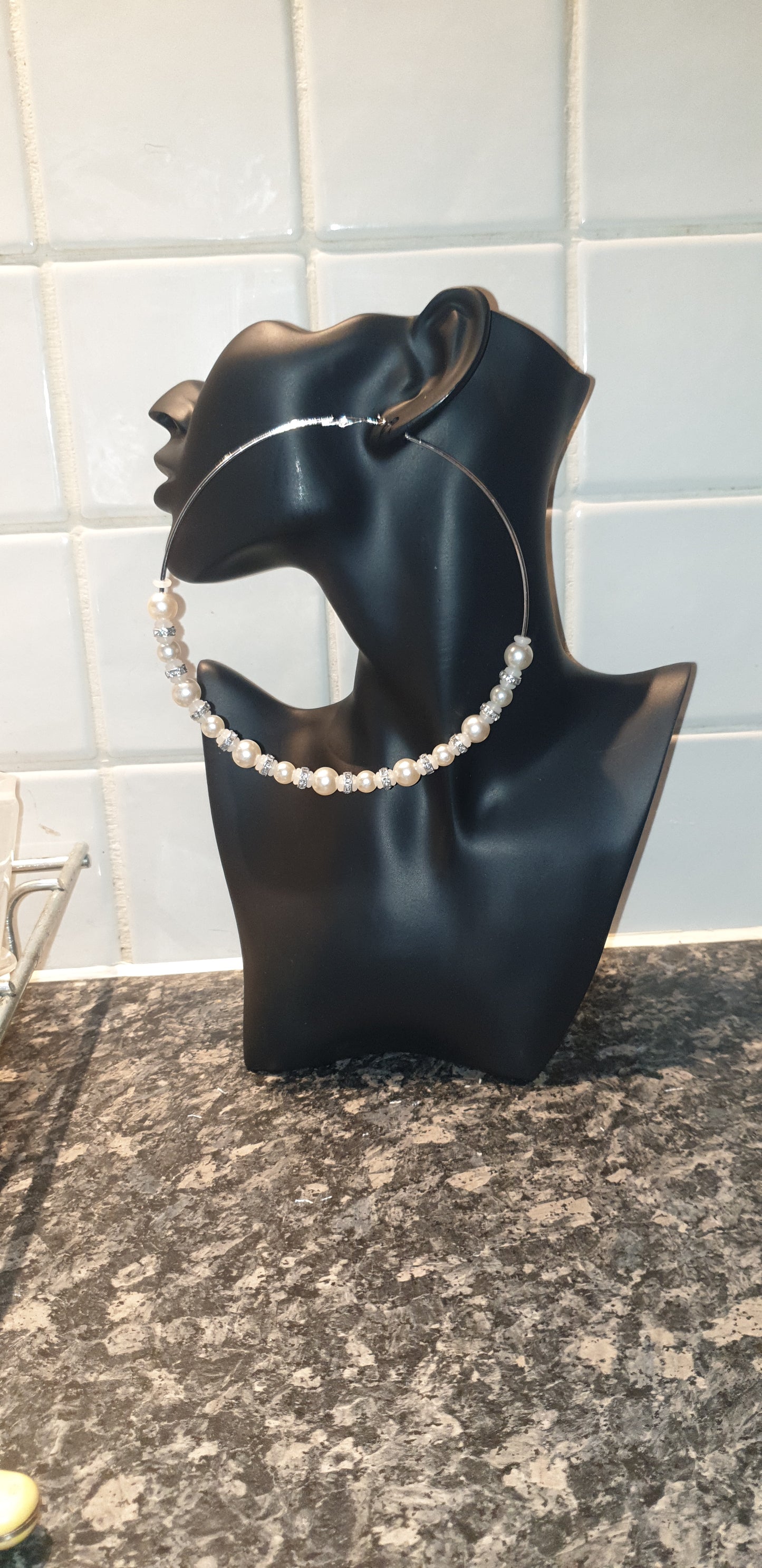 Pearl Hoop Earrings 2
