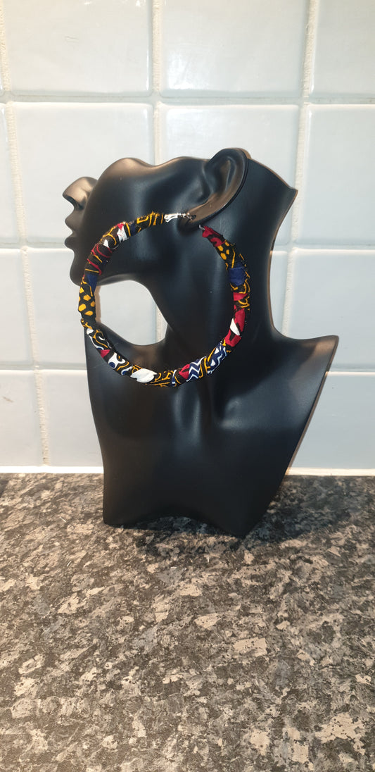 Custom African Print Hoop Earrings 2