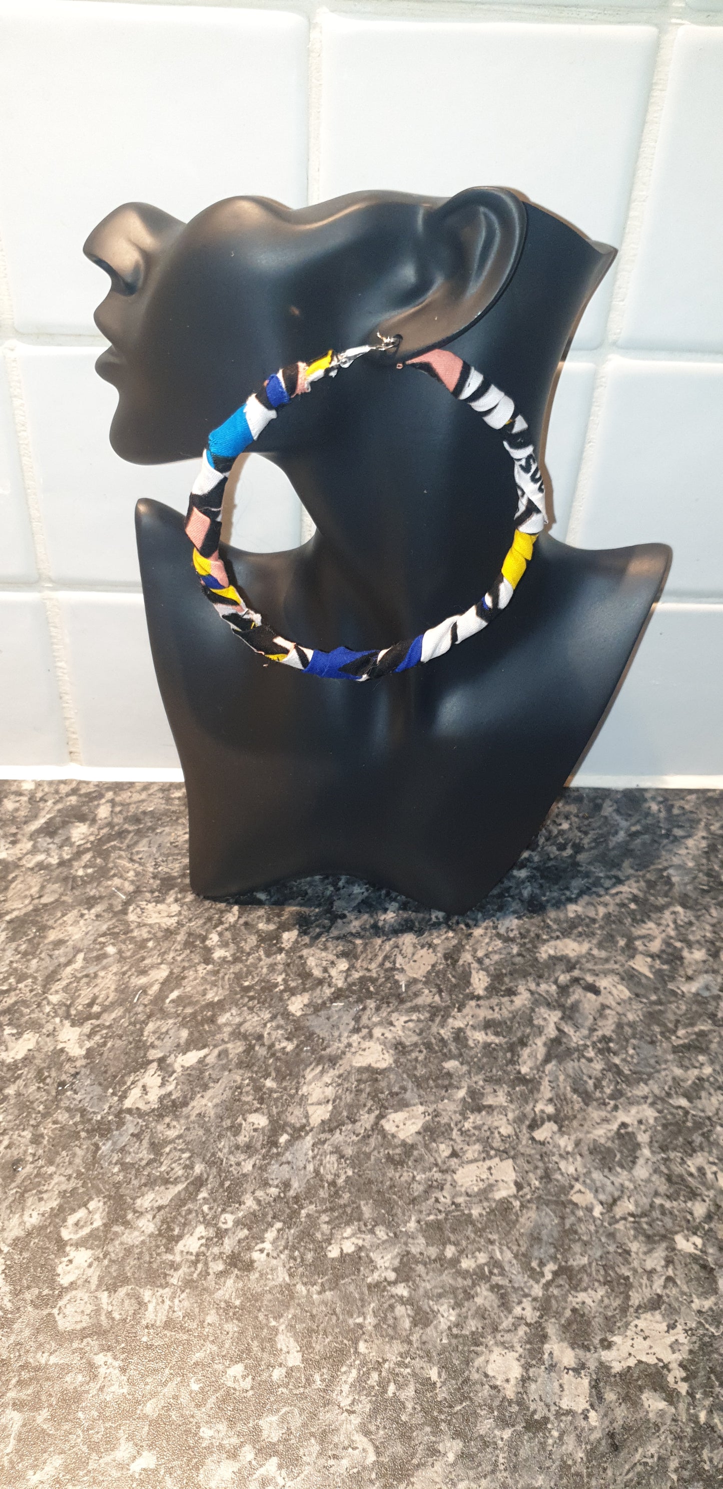 Custom African Print Hoop Earrings 3