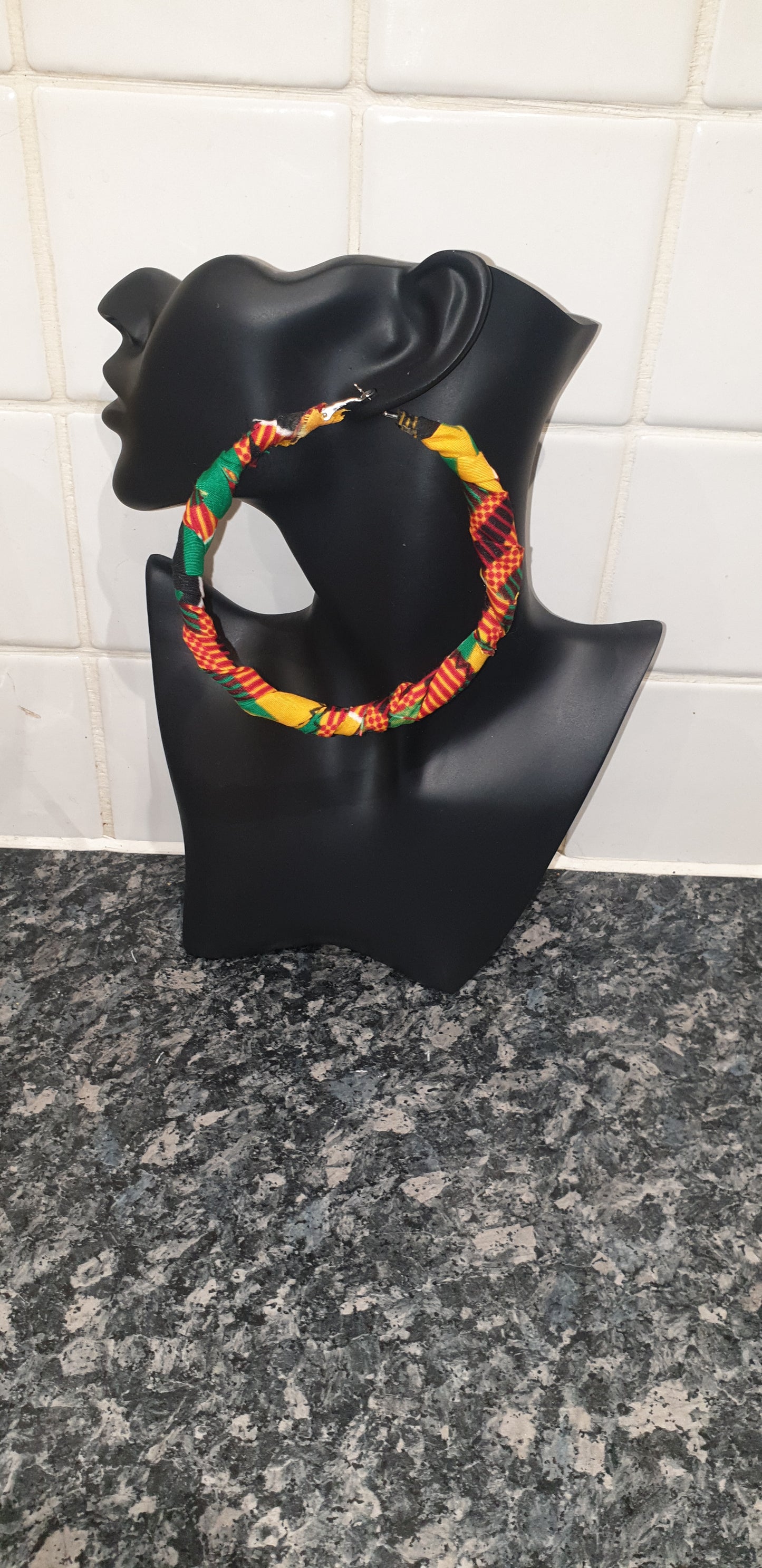 Custom African Print Hoop Earrings 4