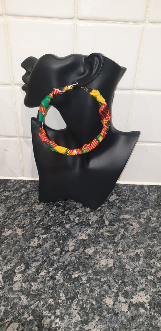 Custom African Print Hoop Earrings 4
