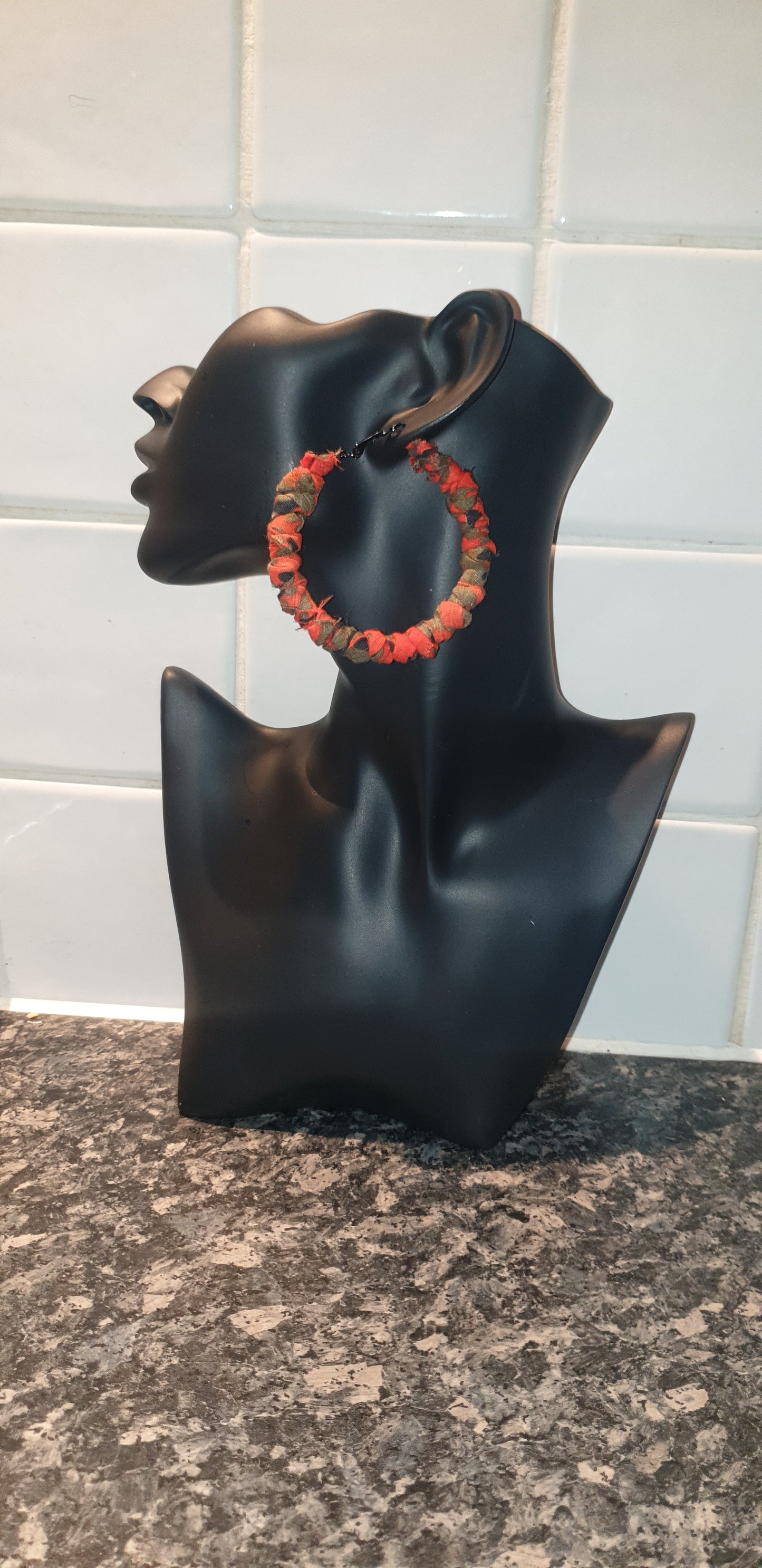 Custom African Print Hoop Earrings 5