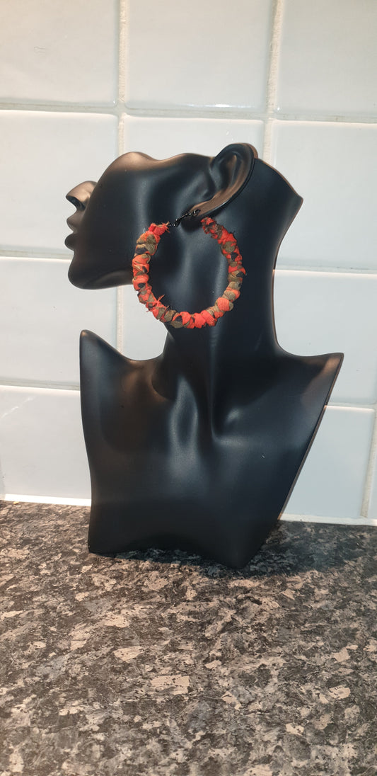 Custom African Print Hoop Earrings 5