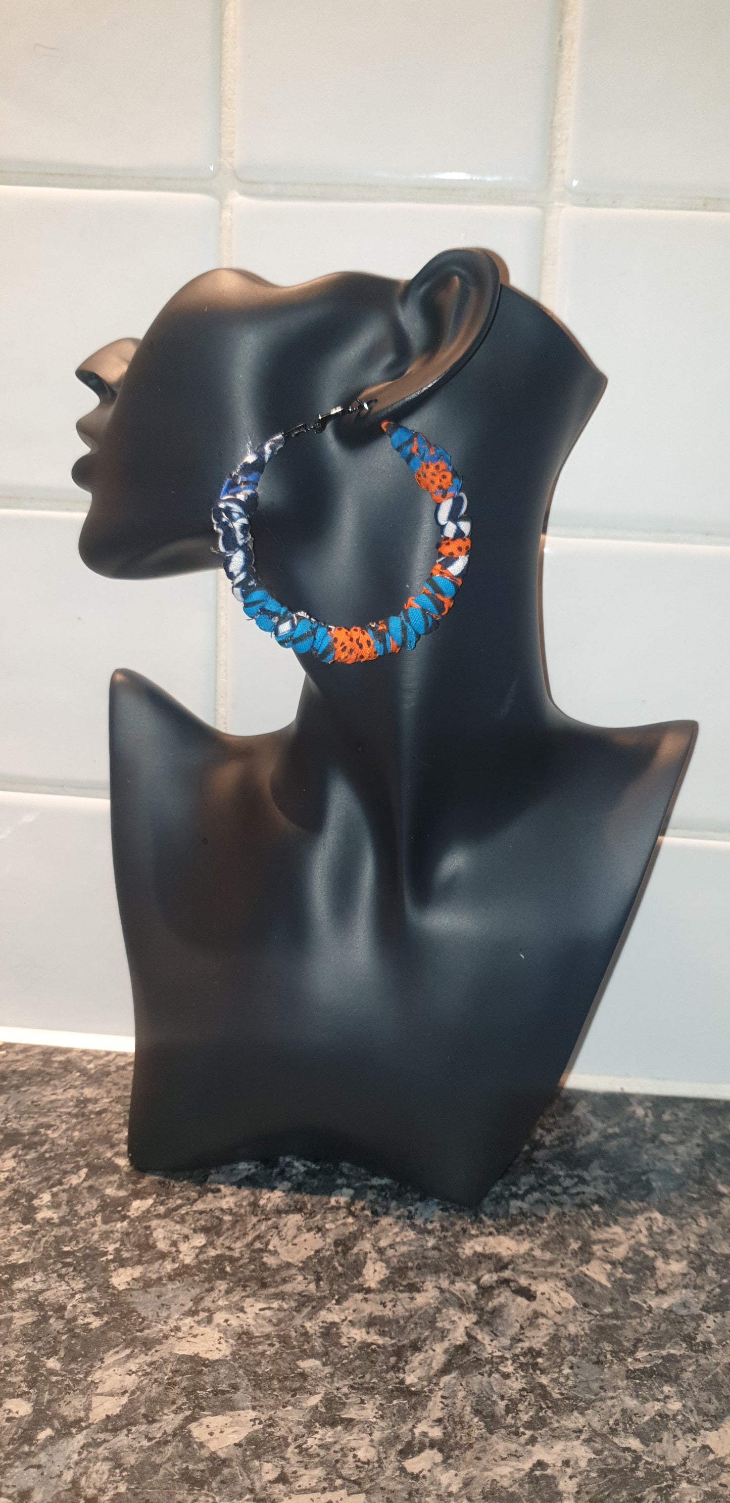 Custom African Print Hoop Earrings 8