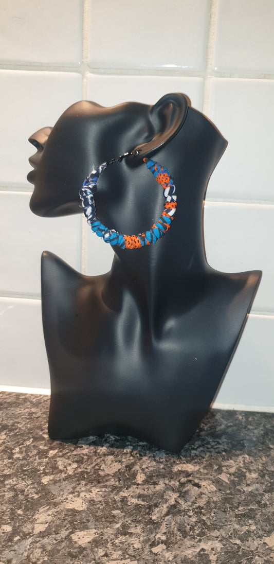 Custom African Print Hoop Earrings 8
