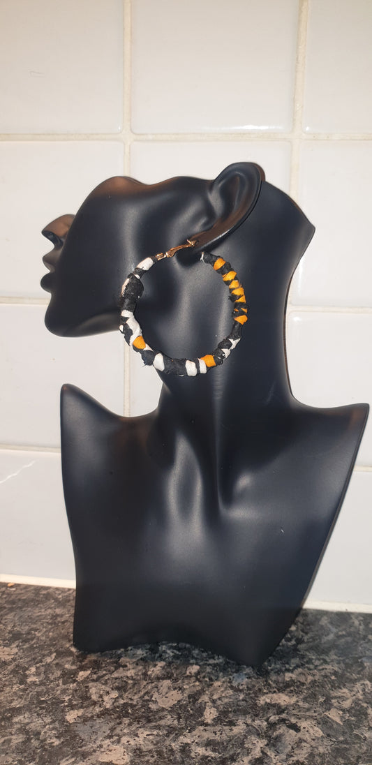 Custom African Print Hoop Earrings 9