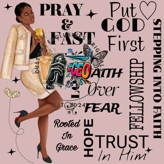 Pray & Fast – Commercial Use - Tumbler, Mug, Cap Designs (Instant Digital Download) - PNG