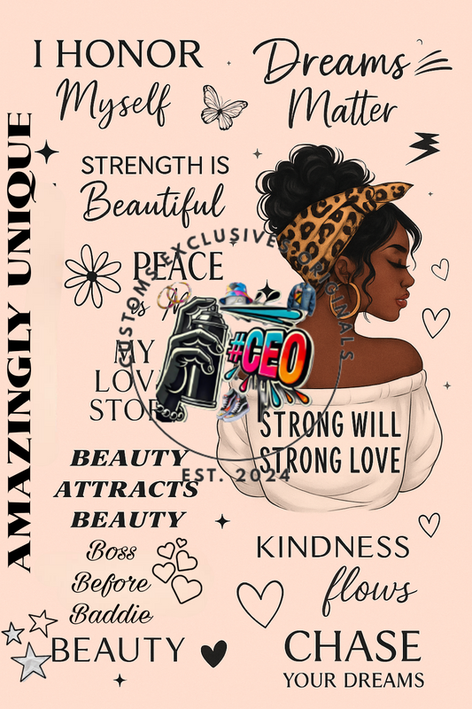 I honour myself 3 - Commercial Use - Tumbler, Mug, Cap Designs (Instant Digital Download) - PNG