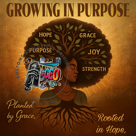 grow in purpose - Commercial Use - Tumbler, Mug, Cap Designs (Instant Digital Download) - PNG