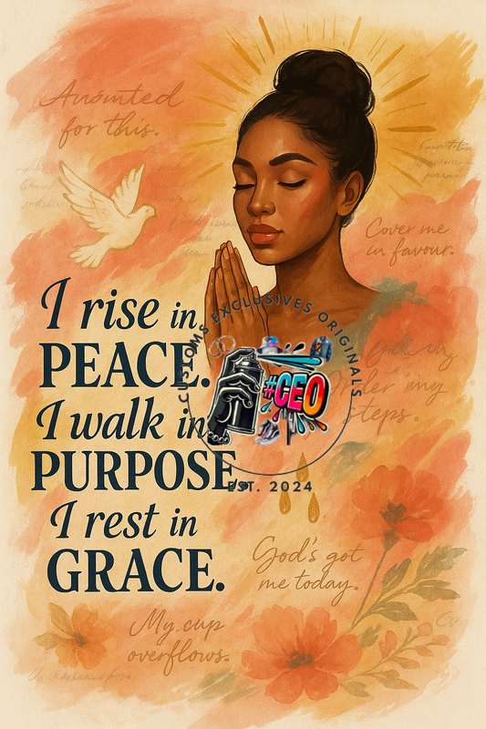 I rise in peace - Commercial Use - Tumbler, Mug, Cap Designs (Instant Digital Download) - PNG
