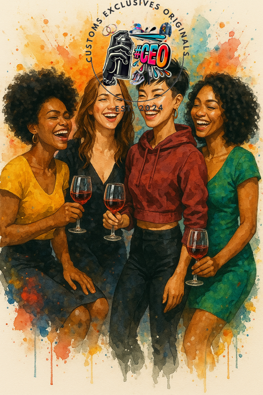 Girls & wine - Commercial Use - Tumbler, Mug, Cap Designs (Instant Digital Download) - PNG