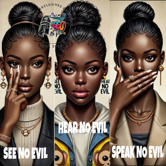 See no evil 2 - Commercial Use - Tumbler, Mug, Cap Designs (Instant Digital Download) - PNG
