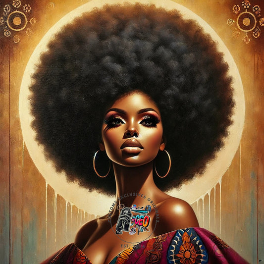 Afro queen– Commercial Use - Tumbler, Mug, Cap Designs (Instant Digital Download) - PNG