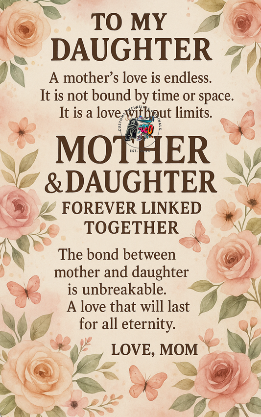To my daughter - Commercial Use - Tumbler, Mug, Cap Designs (Instant Digital Download) - PNG (Copy)
