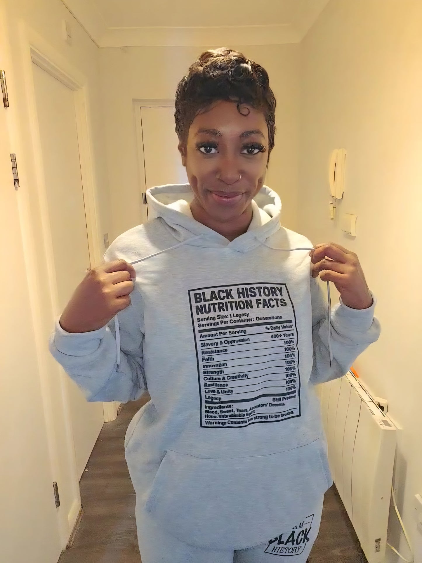 Black History Nutrition Facts Tracksuit Unisex