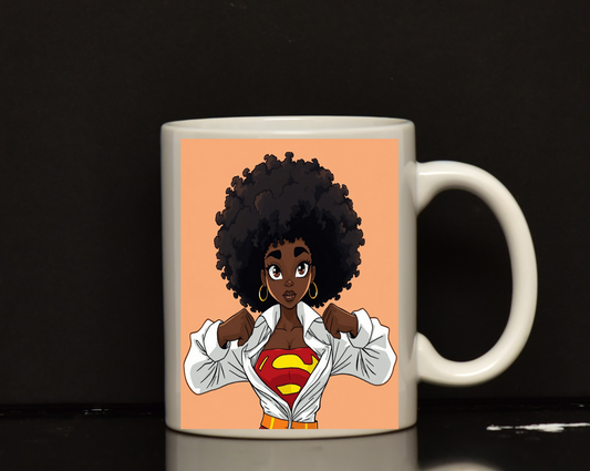 Black Superwoman mug 3