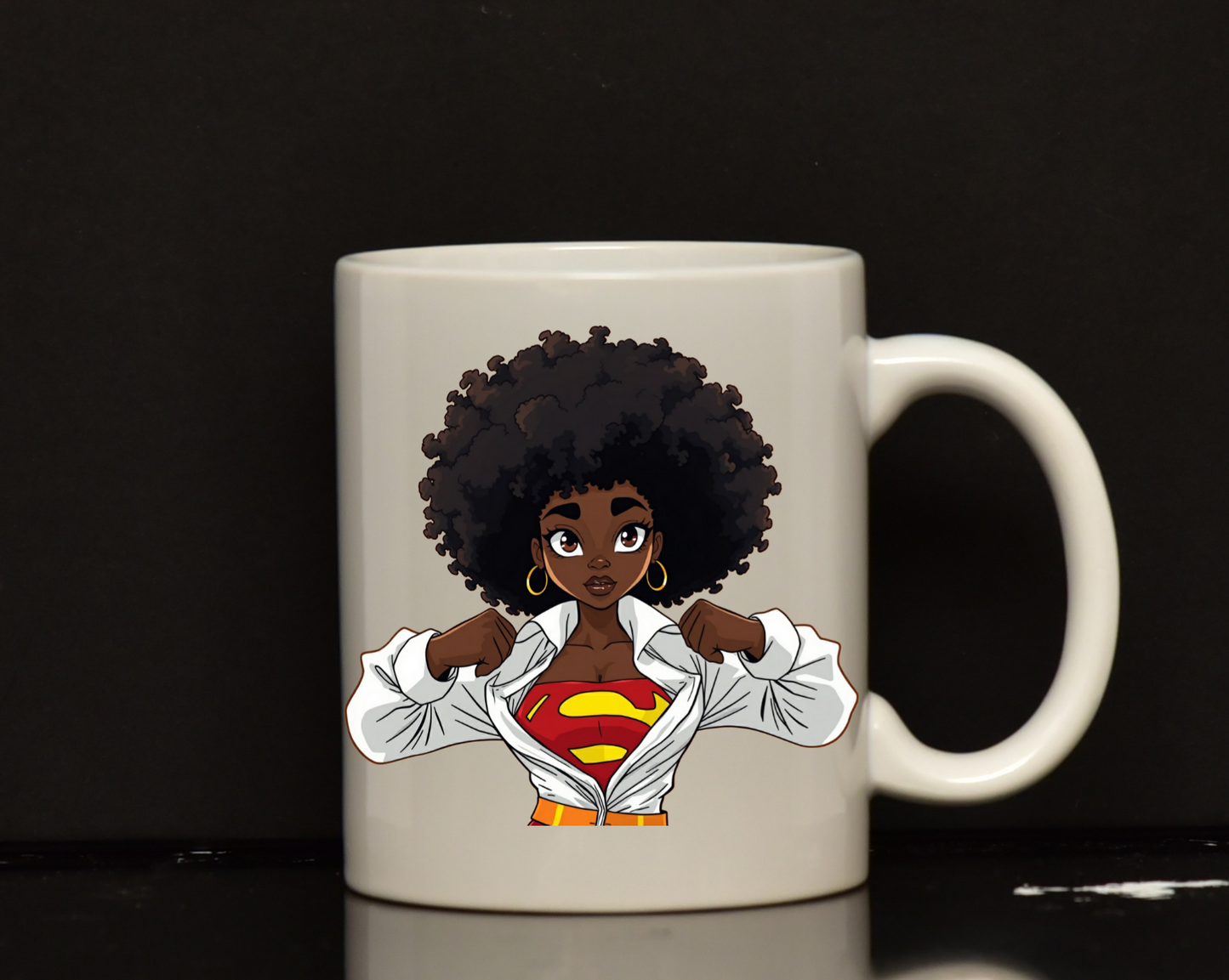 Black Superwoman mug 2