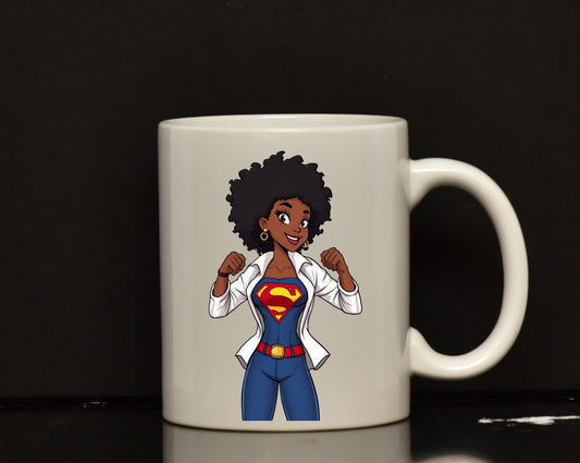 Black Superwoman mug