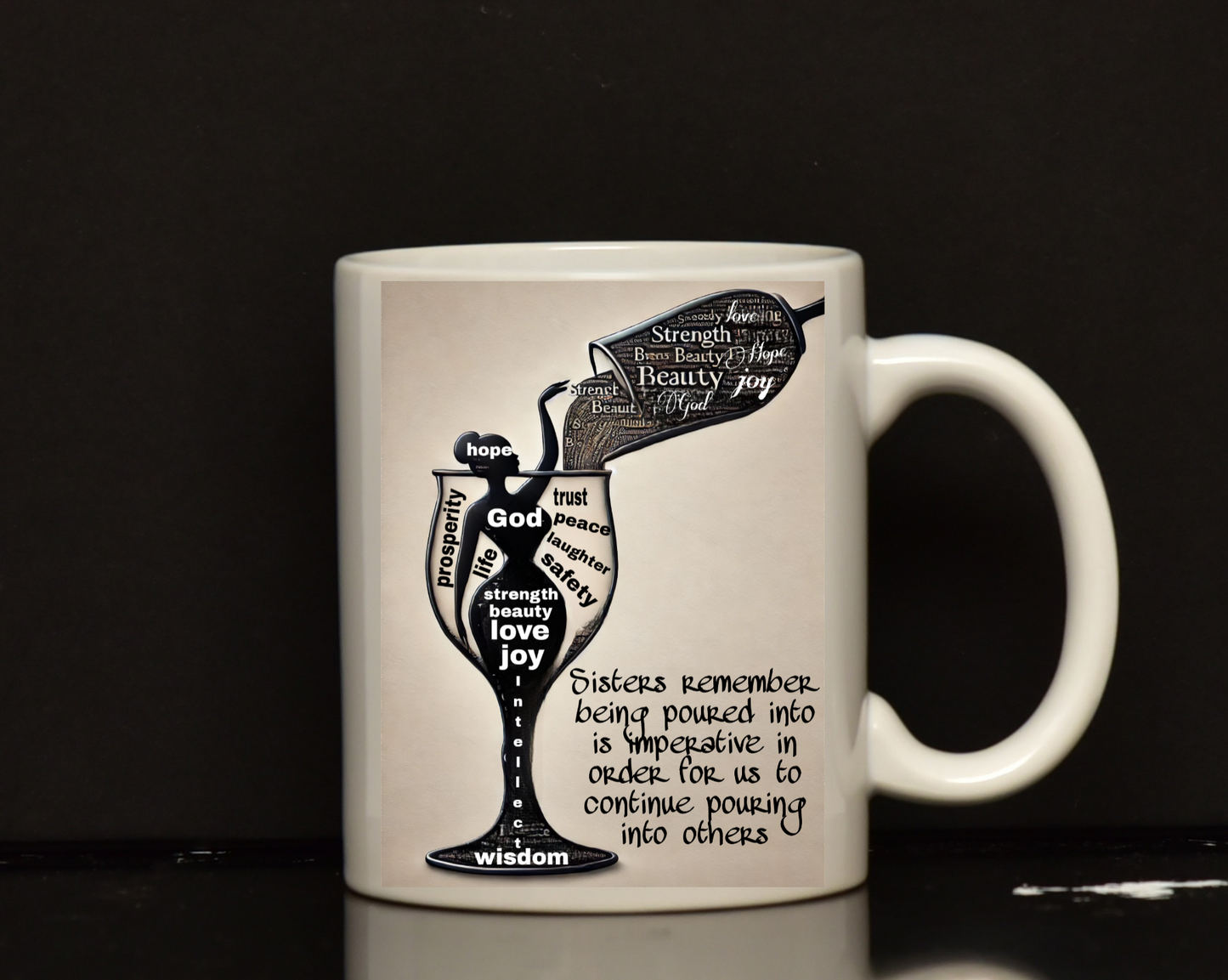 Positive Affirmations glass Mug