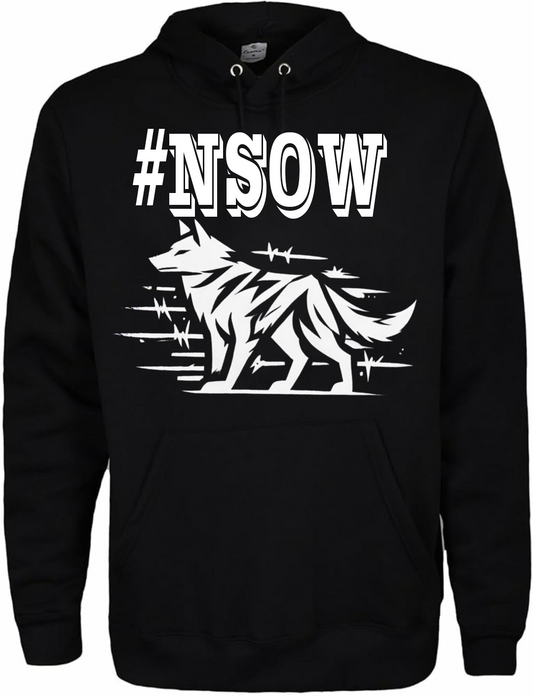 #NSOW WOLVES WHITE LOGO HOODIE