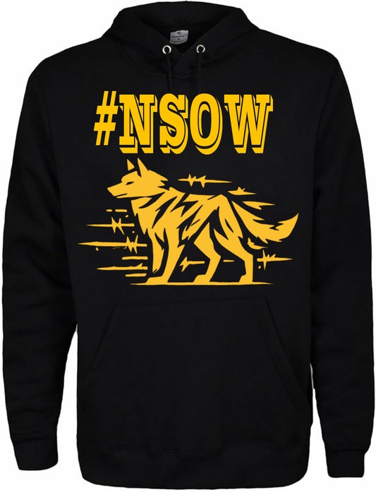#NSOW WOLVES YELLOW LOGO HOODIE