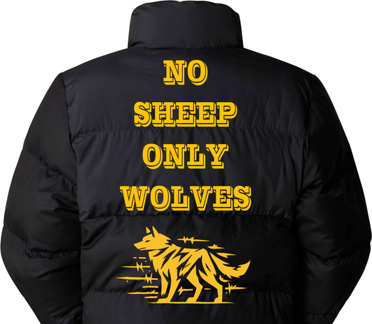 #NSOW YELLOW LOGO CROPPED PUFFER JACKET