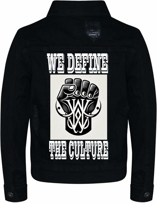 WE DEFINE THE CULTURE BLACK POWER DENIM JACKET