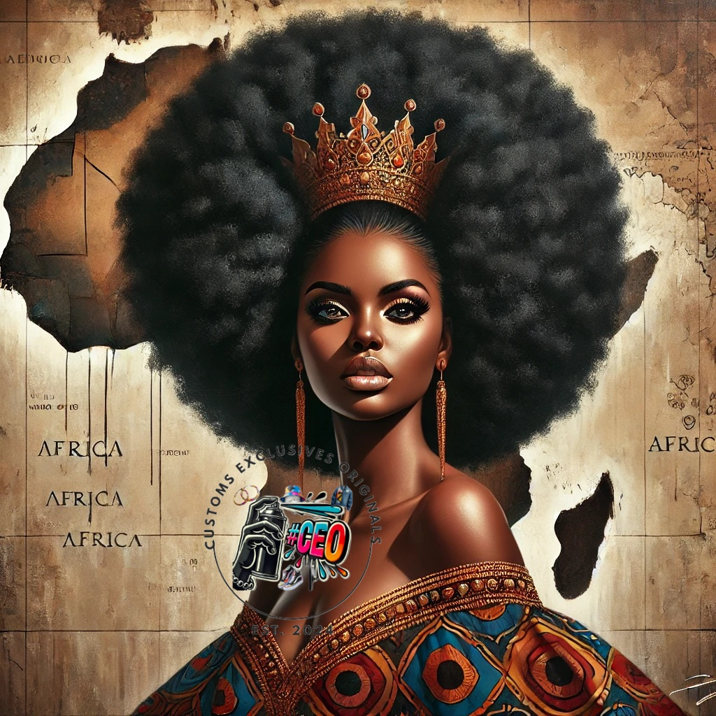 African queen crown - Commercial Use - Tumbler, Mug, Cap Designs (Instant Digital Download) - PNG