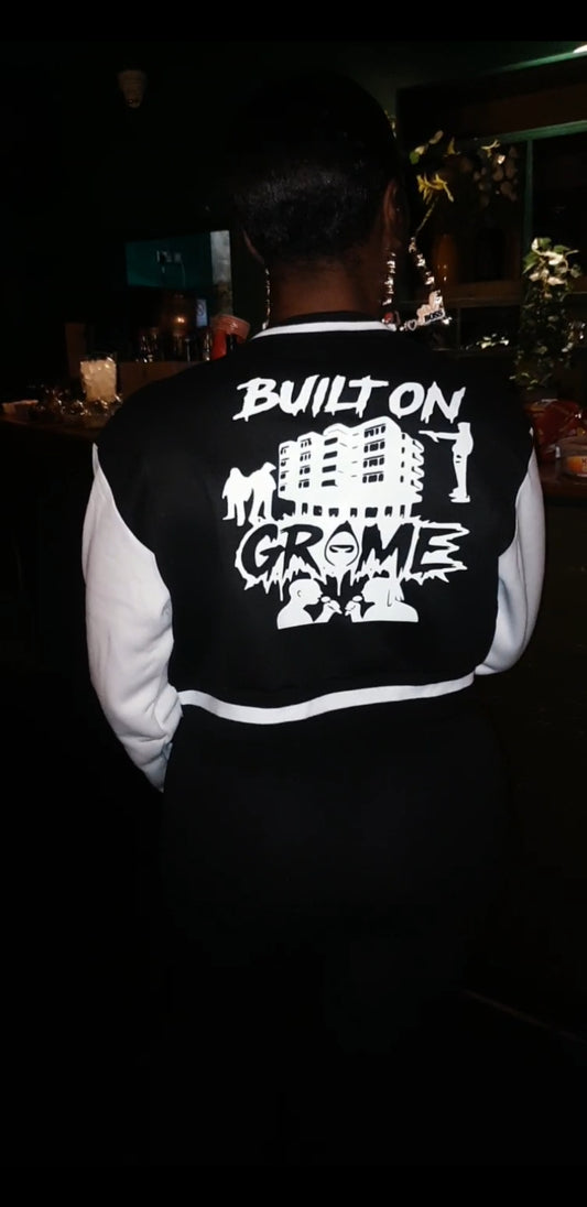 Built on Grime Varsity Cropped Jacket