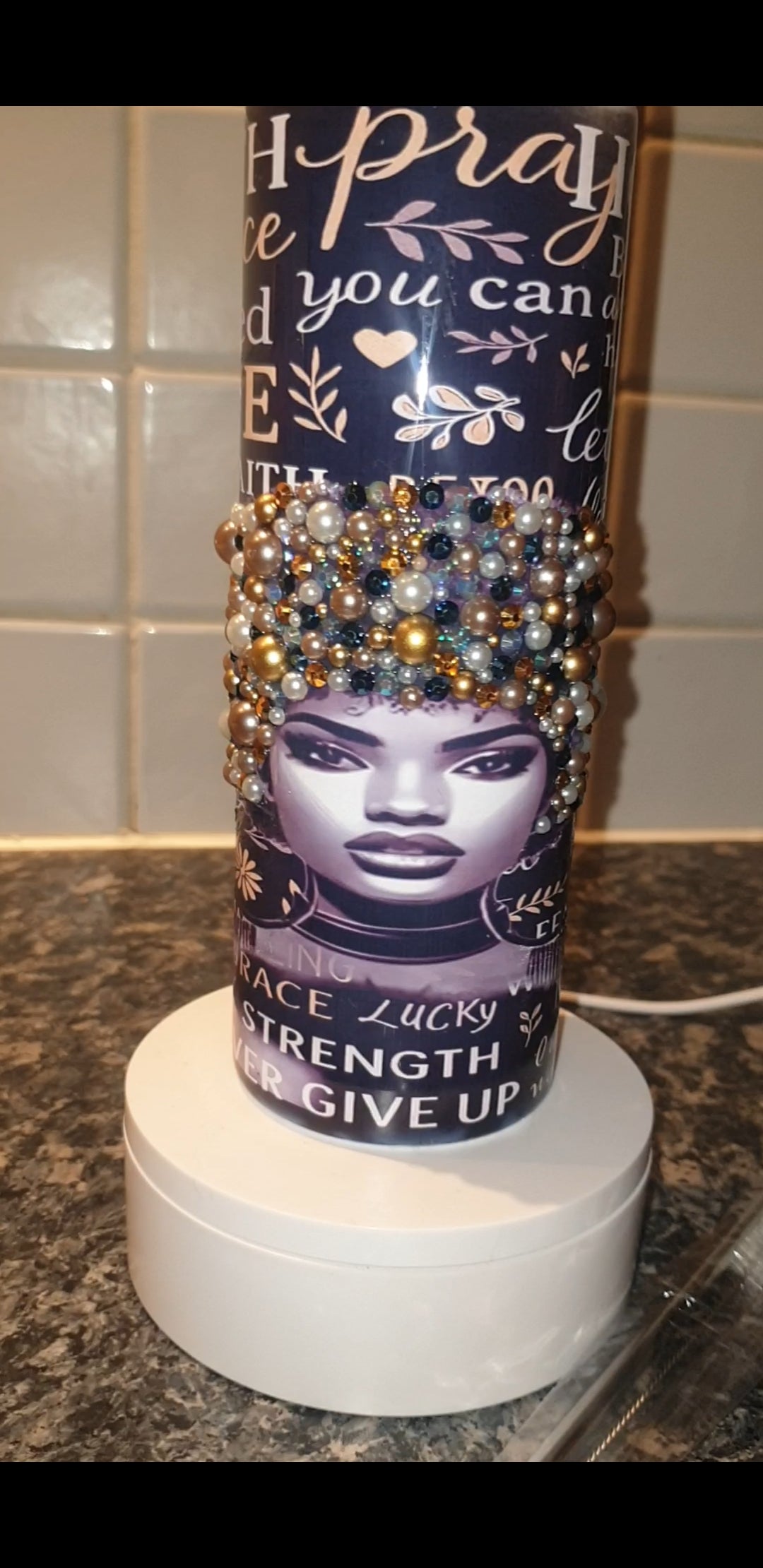 Faith Strength tumbler (bespoke option available)