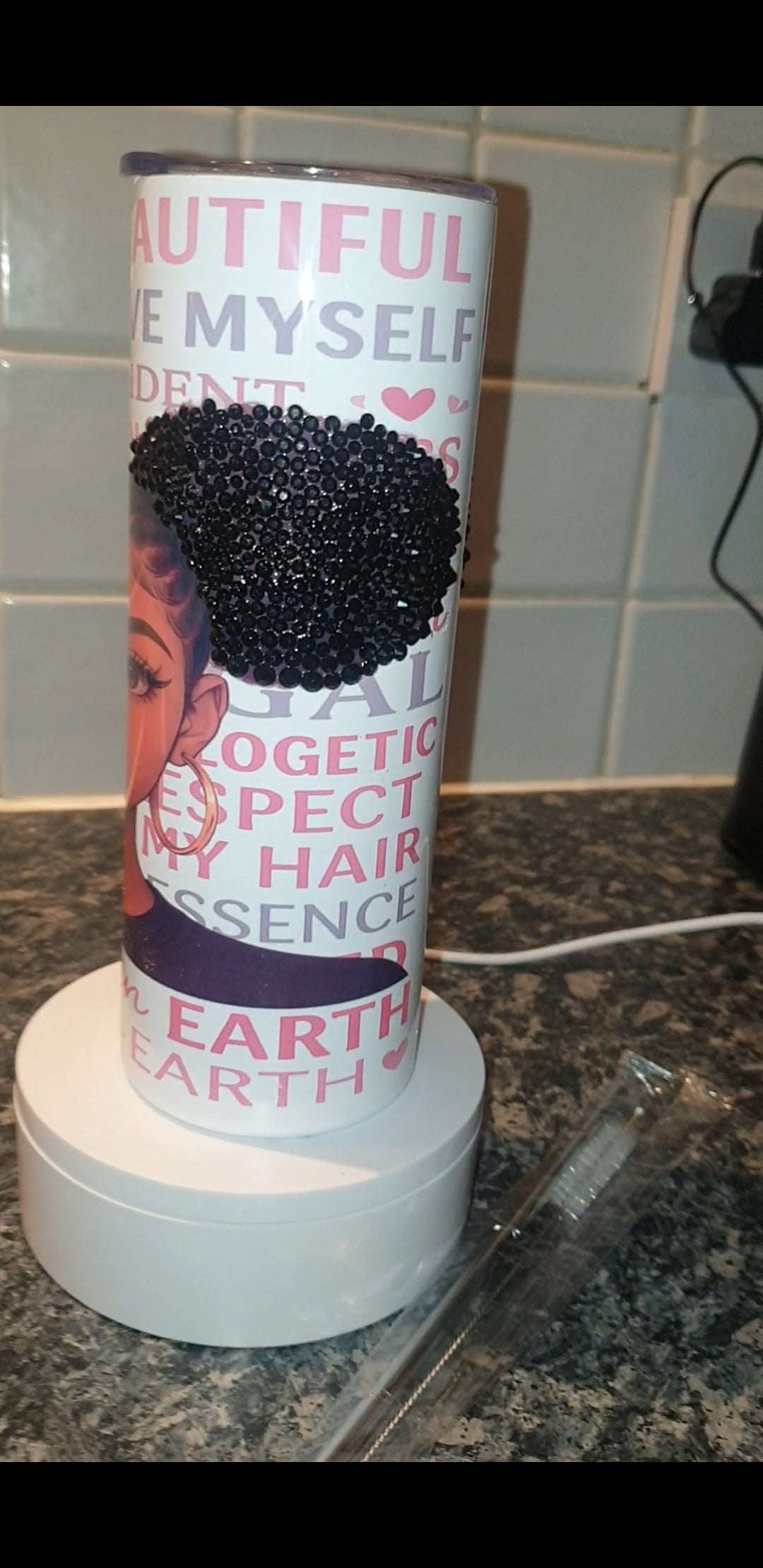 Natural beauty tumbler (bespoke option available)