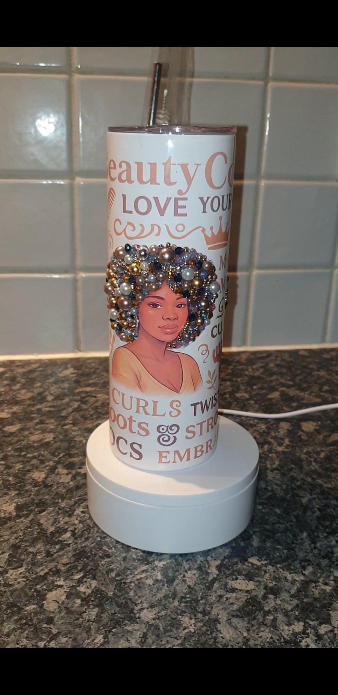 Natural coils tumbler (bespoke option available)