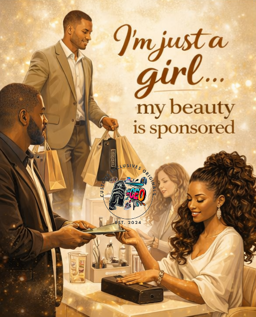 My beauty is sponsored - Commercial Use - Tumbler, Mug, Cap Designs (Instant Digital Download) - PNG
