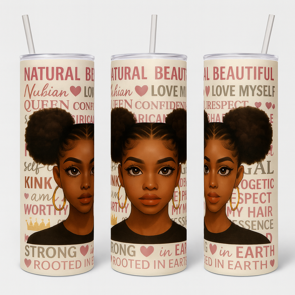 Natural beauty tumbler (bespoke option available)