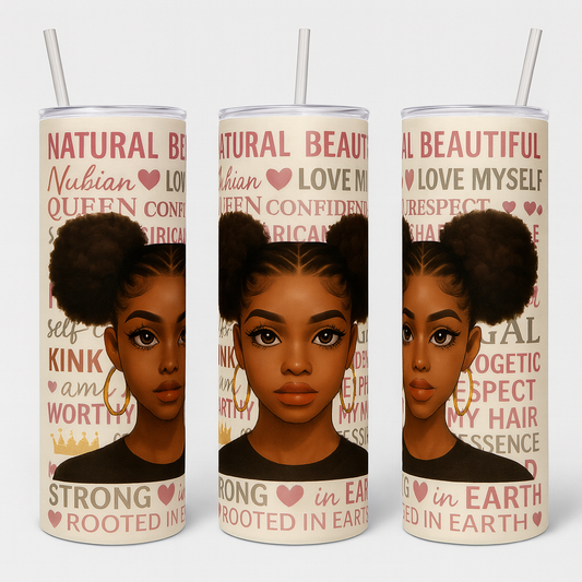 Natural beauty tumbler (bespoke option available)