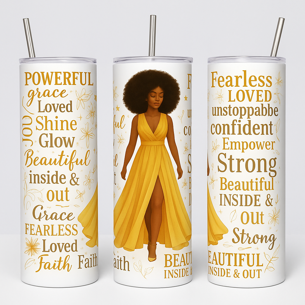 Powerful Fearless tumbler (bespoke option available)