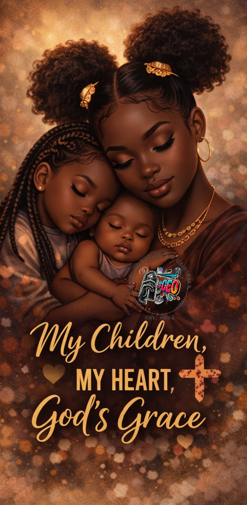 My children my heart - Commercial Use - Tumbler, Mug, Cap Designs (Instant Digital Download) - PNG