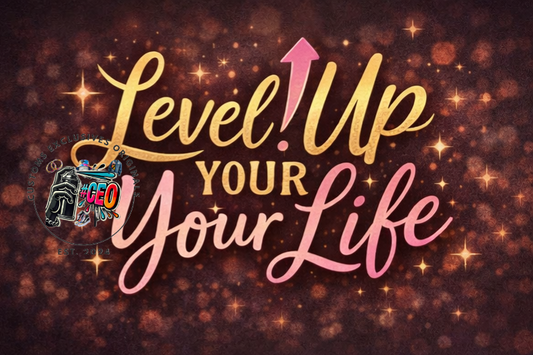 Level up your life - Commercial Use - Tumbler, Mug, Cap Designs (Instant Digital Download) - PNG